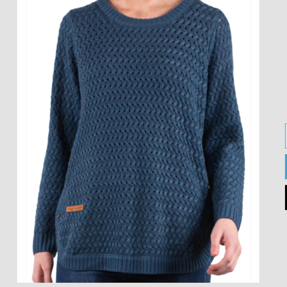 Simply Southern Blue Cable Knit Sweater